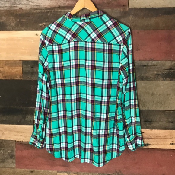 Merona button down plaid top - Picture 2 of 4